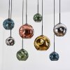 Ripoll Suspension, Boule lumineuse, Suspension Écru, Noir, 8 lumières