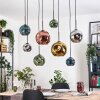 Ripoll Suspension, Boule lumineuse, Suspension Écru, Noir, 8 lumières
