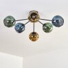 Ripoll Plafonnier, Boule lumineuse Bleu, Or, Vert, 6 lumières