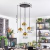 Koyoto Suspension, Boule lumineuse, Suspension grappe 35 cm Or, Clair, 4 lumières
