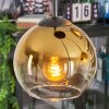 Koyoto Suspension, Boule lumineuse, Suspension grappe 35 cm Or, Clair, 4 lumières