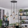 Koyoto Suspension, Boule lumineuse, Suspension grappe 35 cm Clair, Fumé, 4 lumières