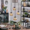 Koyoto Suspension, Boule lumineuse, Suspension grappe 35 cm Ambre, 4 lumières