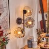 Ripoll Boule lumineuse, Applique murale Ambre, Clair, Fumé, 3 lumières