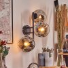 Ripoll Boule lumineuse, Applique murale Chrome, Clair, Fumé, 3 lumières