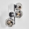Ripoll Boule lumineuse, Applique murale Chrome, Clair, Fumé, 3 lumières