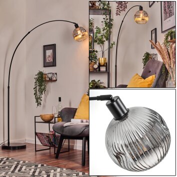 Ripoll Lampadaire Noir, 1 lumière