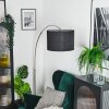 Bassagoda Lampadaire Nickel mat, Noir, 1 lumière