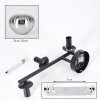 Gastor Boule lumineuse, Applique murale Chrome, Clair, Fumé, 3 lumières
