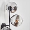 Gastor Boule lumineuse, Applique murale Chrome, Clair, Fumé, 3 lumières