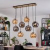 Ripoll Suspension, Boule lumineuse, Suspension Écru, Noir, 8 lumières