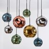 Ripoll Suspension, Boule lumineuse, Suspension Écru, Noir, 8 lumières
