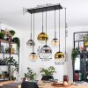 Gastor Suspension, Boule lumineuse, Suspension Ambre, Or, Clair, Fumé, 6 lumières