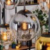 Gastor Suspension, Boule lumineuse, Suspension Ambre, Or, Clair, Fumé, 6 lumières