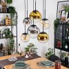 Gastor Suspension, Boule lumineuse, Suspension Ambre, Or, Clair, Fumé, 6 lumières