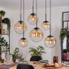Gastor Suspension, Boule lumineuse, Suspension Ambre, Clair, 6 lumières