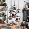Gastor Suspension, Boule lumineuse, Suspension Chrome, Fumé, 6 lumières