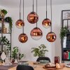 Gastor Suspension, Boule lumineuse, Suspension Clair, Cuivré, 6 lumières