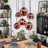 Gastor Suspension, Boule lumineuse, Suspension Clair, Cuivré, 6 lumières
