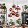 Gastor Suspension, Boule lumineuse, Suspension Clair, Cuivré, 6 lumières