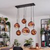 Gastor Suspension, Boule lumineuse, Suspension Clair, Cuivré, 6 lumières