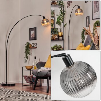 Koyoto Lampadaire Noir, 1 lumière
