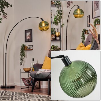 Koyoto Lampadaire, Lampadaires arc Noir, 1 lumière