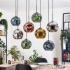 Ripoll Suspension, Boule lumineuse, Suspension Écru, Noir, 8 lumières