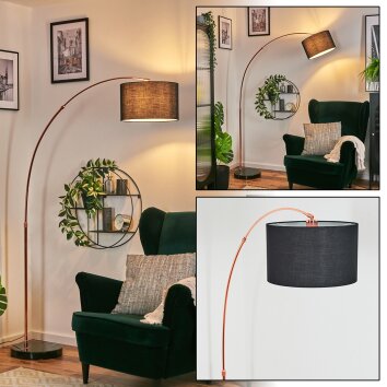 Bassagoda Lampadaire Cuivre, Noir, 1 lumière