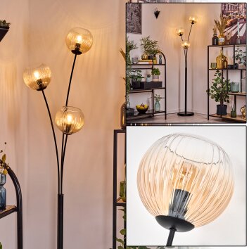 Koyoto Boule lumineuse, Lampadaire Ambre, Clair, 3 lumières