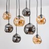 Ripoll Suspension, Boule lumineuse, Suspension Écru, Noir, 8 lumières