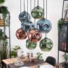 Ripoll Suspension, Boule lumineuse, Suspension Écru, Noir, 8 lumières