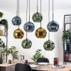 Ripoll Suspension, Boule lumineuse, Suspension Écru, Noir, 8 lumières
