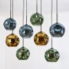 Ripoll Suspension, Boule lumineuse, Suspension Écru, Noir, 8 lumières