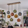 Ripoll Suspension, Boule lumineuse, Suspension Écru, Noir, 8 lumières