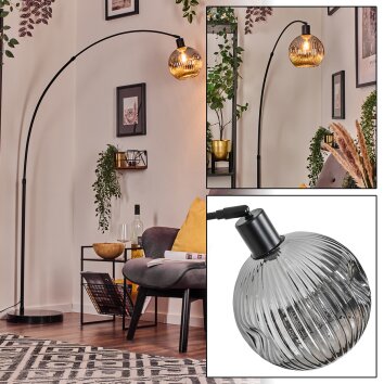Ripoll Lampadaire Noir, 1 lumière
