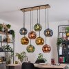 Ripoll Suspension, Boule lumineuse, Suspension Écru, Noir, 8 lumières