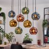 Ripoll Suspension, Boule lumineuse, Suspension Écru, Noir, 8 lumières