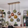 Ripoll Suspension, Boule lumineuse, Suspension Écru, Noir, 8 lumières