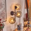 Ripoll Boule lumineuse, Applique murale Ambre, Clair, Fumé, 3 lumières