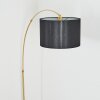 Soungou Lampadaire Laiton, Noir, 1 lumière