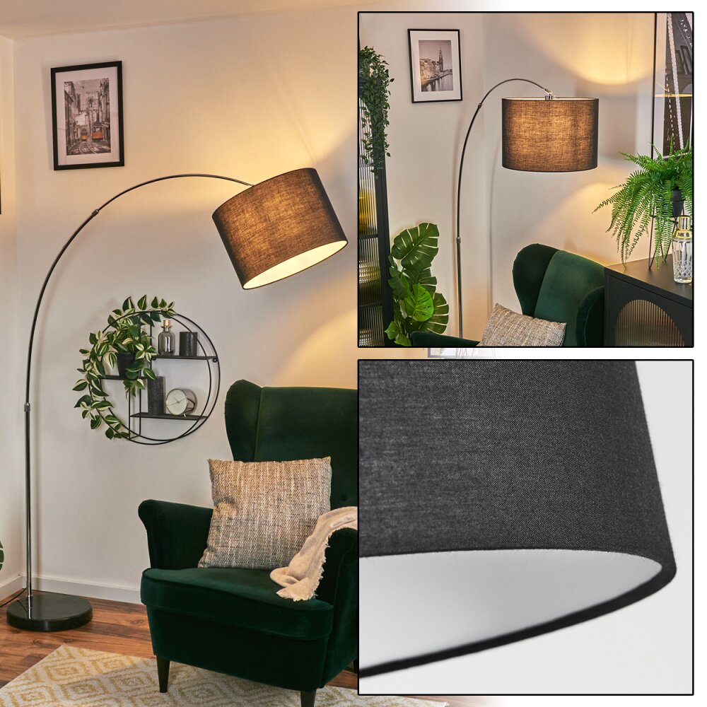 Bassagoda Lampadaire Chrome, Noir, 1 lumière main product photo