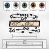 Ripoll Suspension, Boule lumineuse, Suspension Écru, Noir, 8 lumières