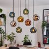 Ripoll Suspension, Boule lumineuse, Suspension Écru, Noir, 8 lumières