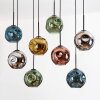 Ripoll Suspension, Boule lumineuse, Suspension Écru, Noir, 8 lumières