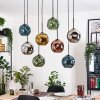 Ripoll Suspension, Boule lumineuse, Suspension Écru, Noir, 8 lumières