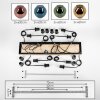 Ripoll Suspension, Boule lumineuse, Suspension Écru, Noir, 8 lumières