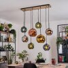 Ripoll Suspension, Boule lumineuse, Suspension Écru, Noir, 8 lumières