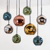 Ripoll Suspension, Boule lumineuse, Suspension Écru, Noir, 8 lumières