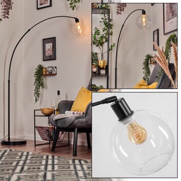 Koyoto Lampadaire Noir, 1 lumière